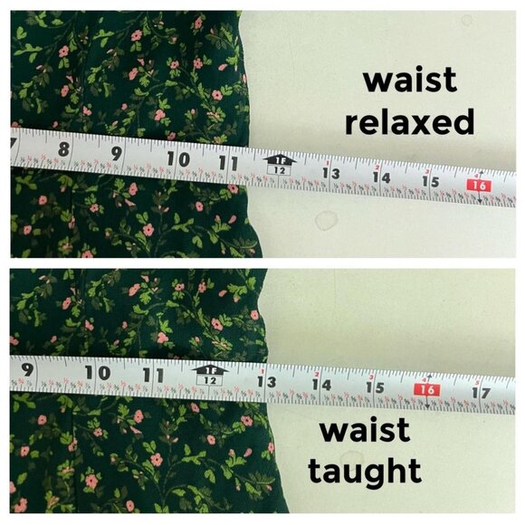 New Reformation Niara Tie Straps Smocked Floral Mini Dress In Coriander - Picture 7 of 8